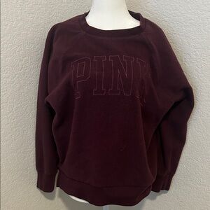 PINK Victoria's Secret Burgundy Crew Neck Sweater